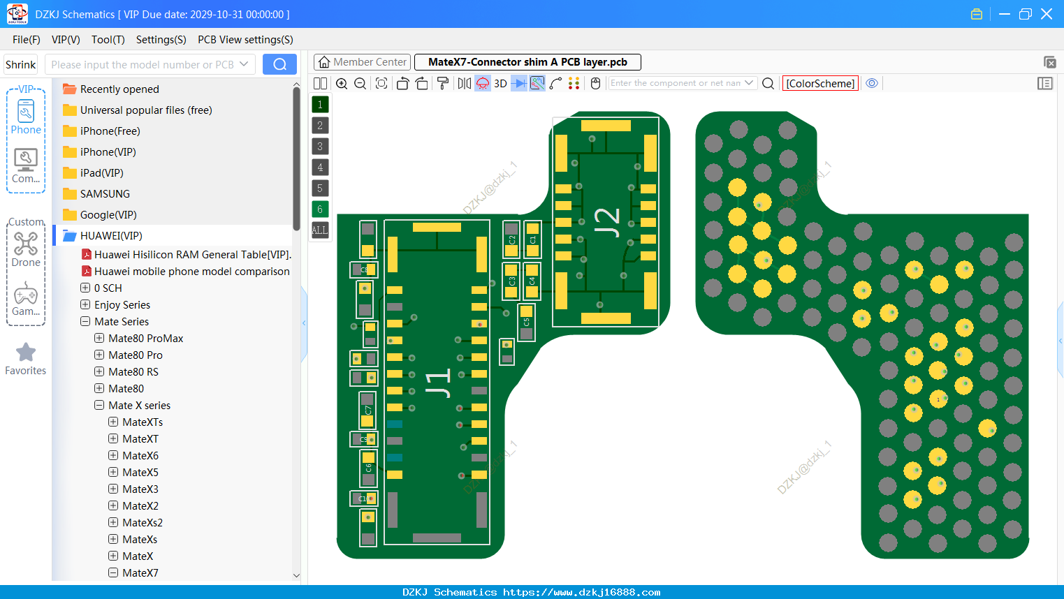 HUAWEI MateX7-Connector Shim A PCB Layer